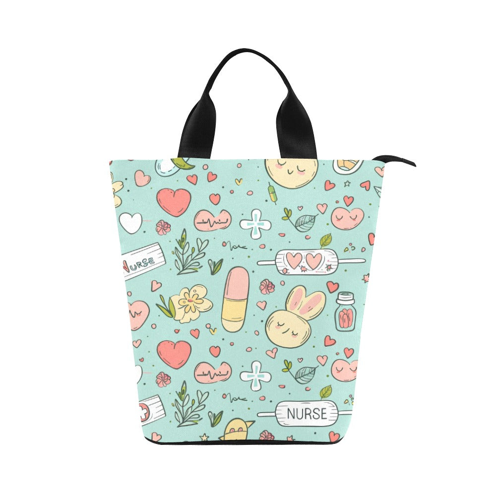 Teal Time Out - Nylon Cylinder Lunch Bag