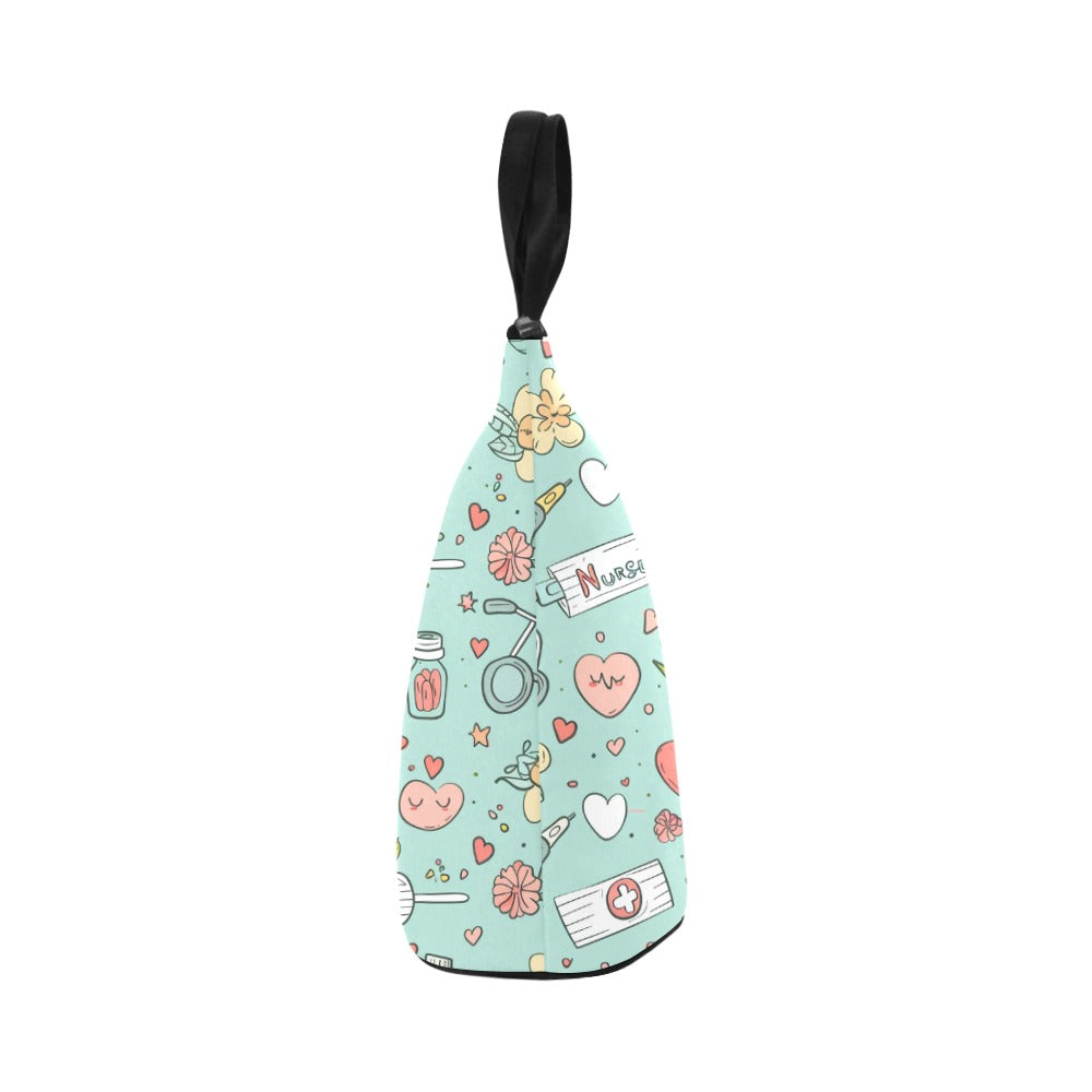 Teal Time Out - Nylon Cylinder Lunch Bag