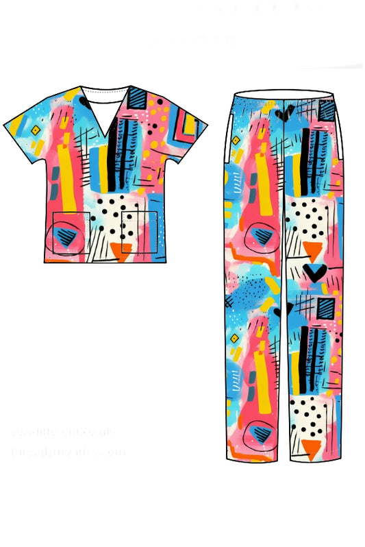 Sustainable Scrub Set - Prescribed Pop