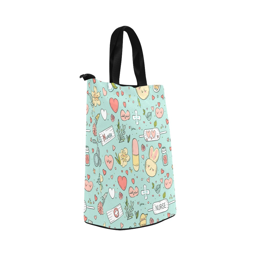 Teal Time Out - Nylon Cylinder Lunch Bag