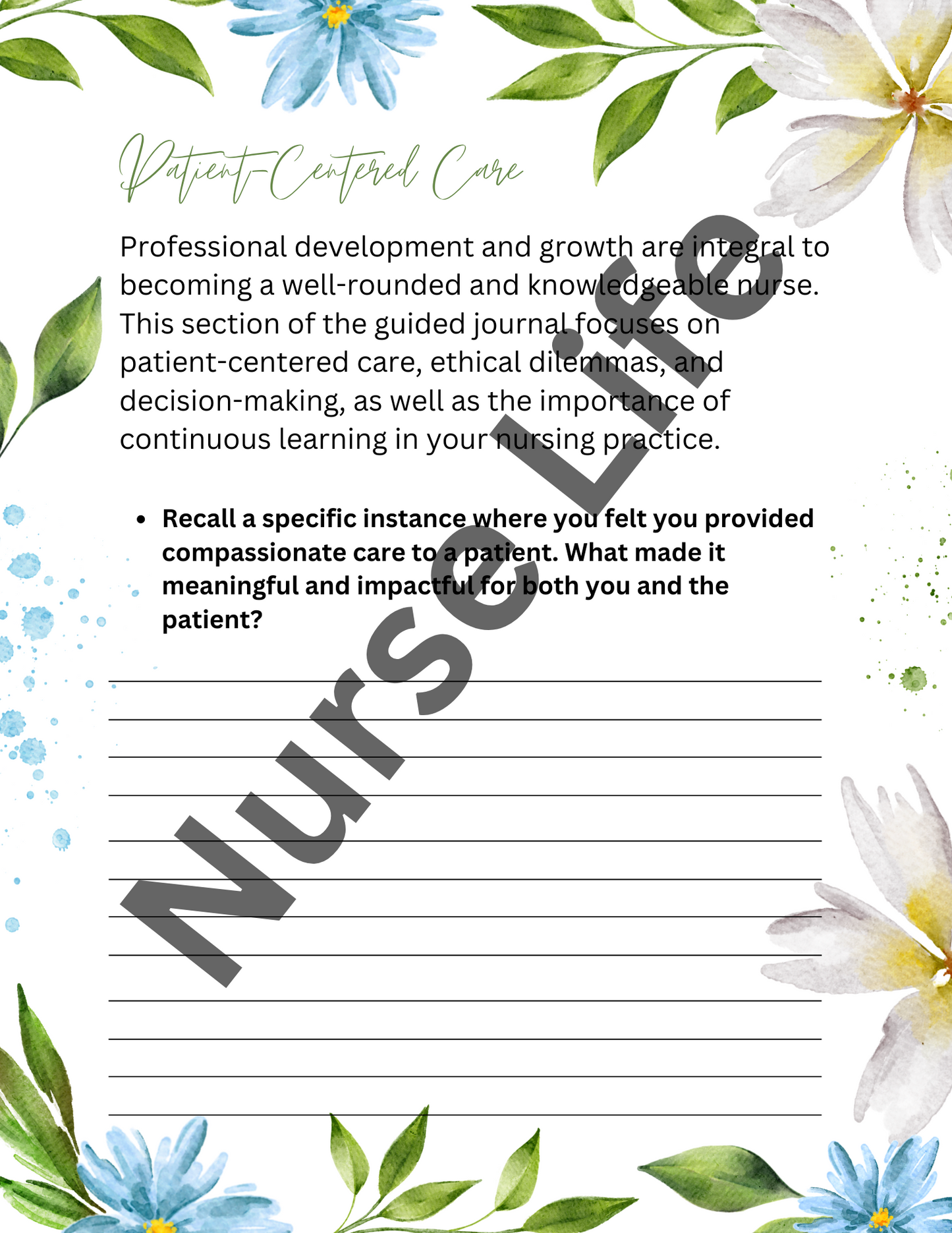 Nursing Reflections: A Guided Journal for Personal and Professional Growth
