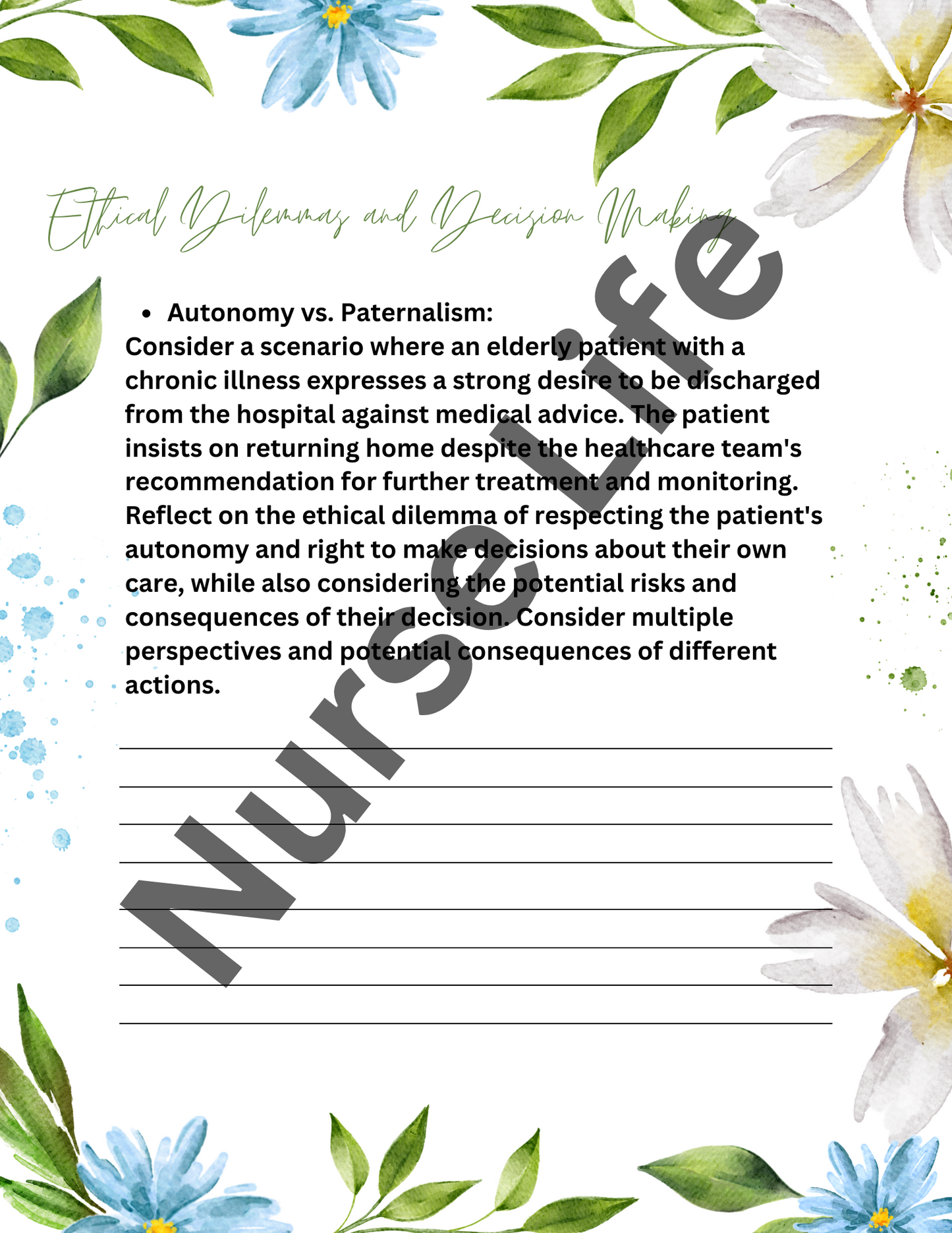 Nursing Reflections: A Guided Journal for Personal and Professional Growth