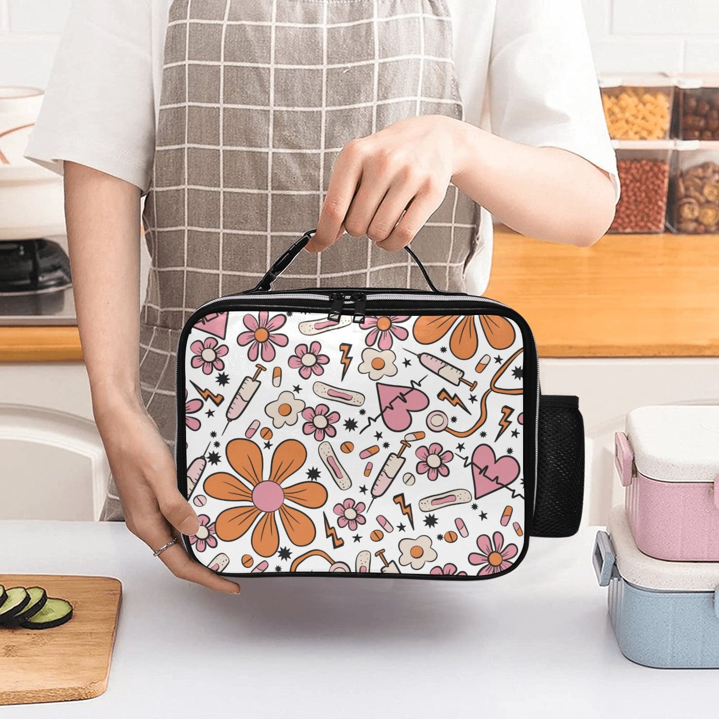 Retro Nurse - PU Leather Lunch Bag