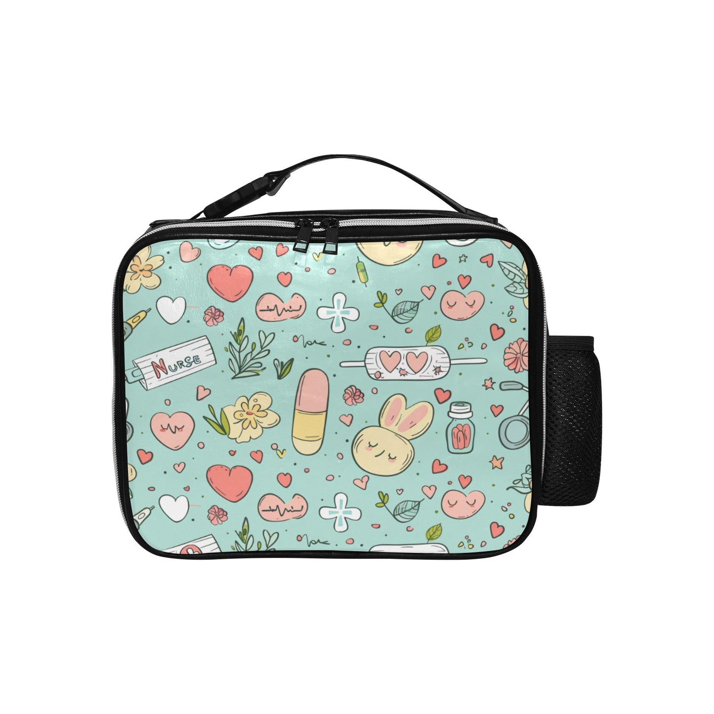 Teal Time Out - PU Leather Lunch Bag