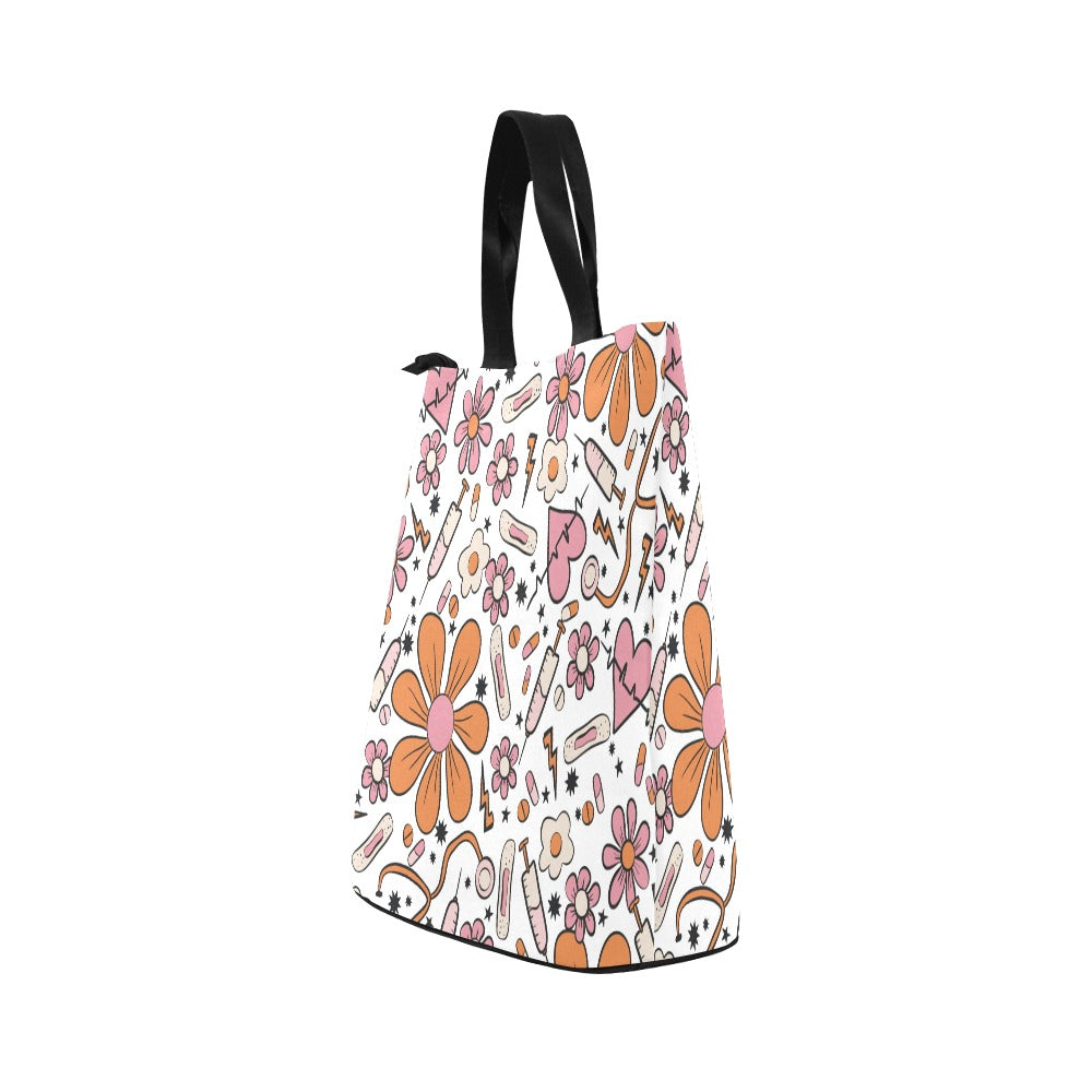 Retro Nurse - Nylon Cylinder Lunch Bag