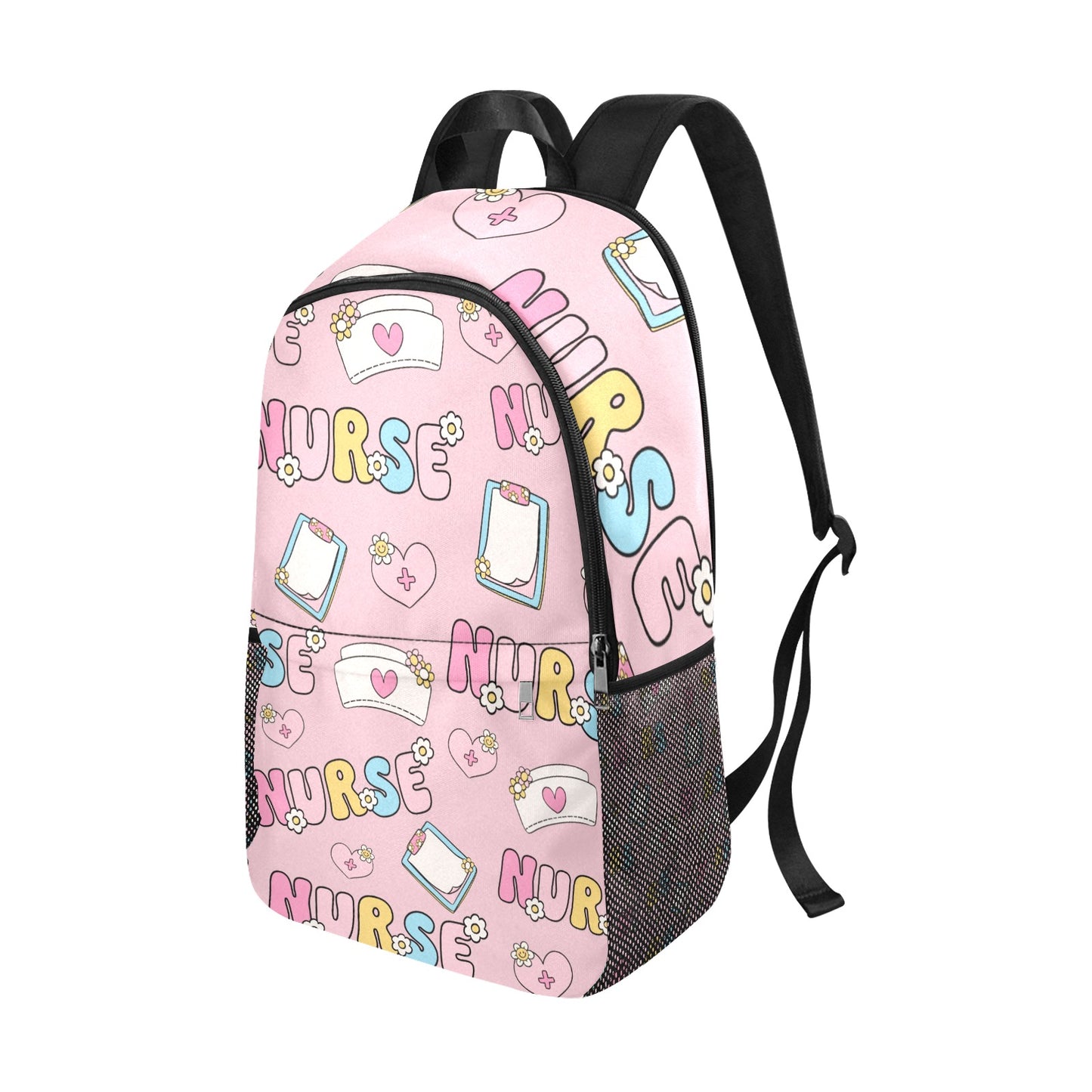 Pink Nurse Cartoon Backpack
