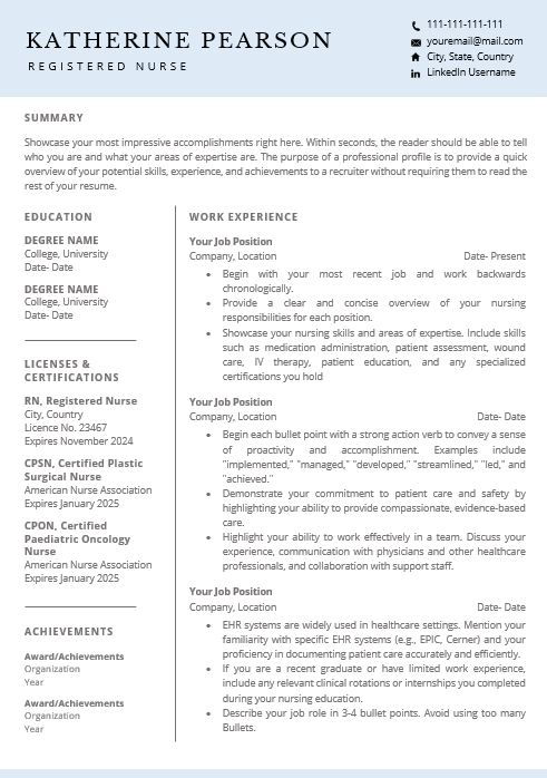 Resume Template Bundle - Blue