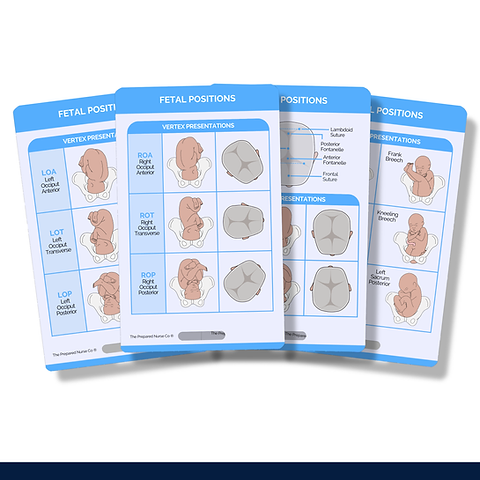 Midwifery Reference Card - Fetal Positions