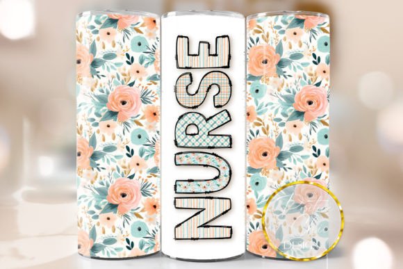 Floral Nurse Tumbler