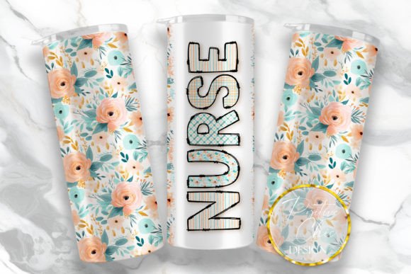 Floral Nurse Tumbler