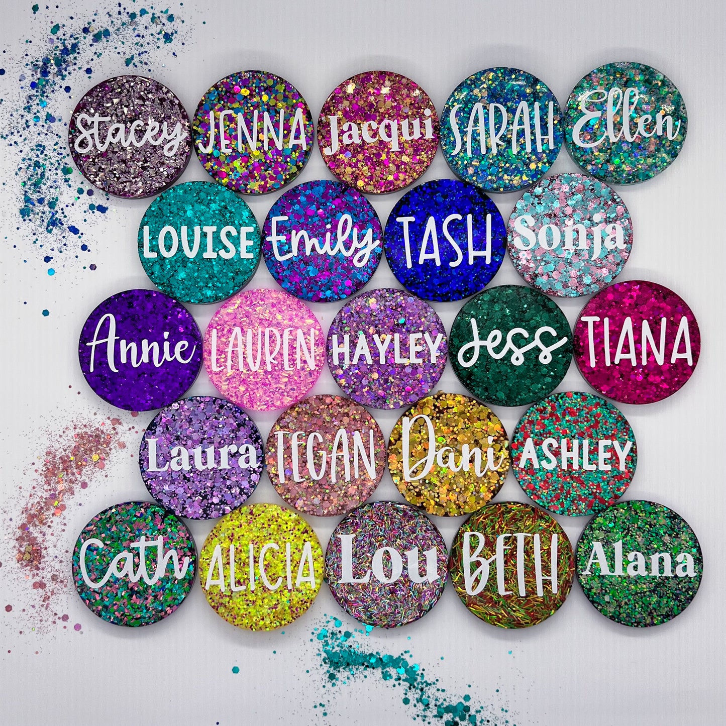 Glitter Name Badge - Circle