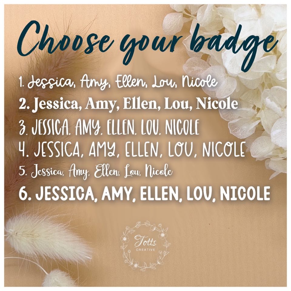 Glitter Name Badge - Pastel Circle