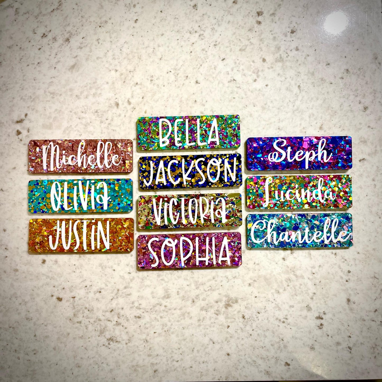 Glitter Name Badge - Rectangle