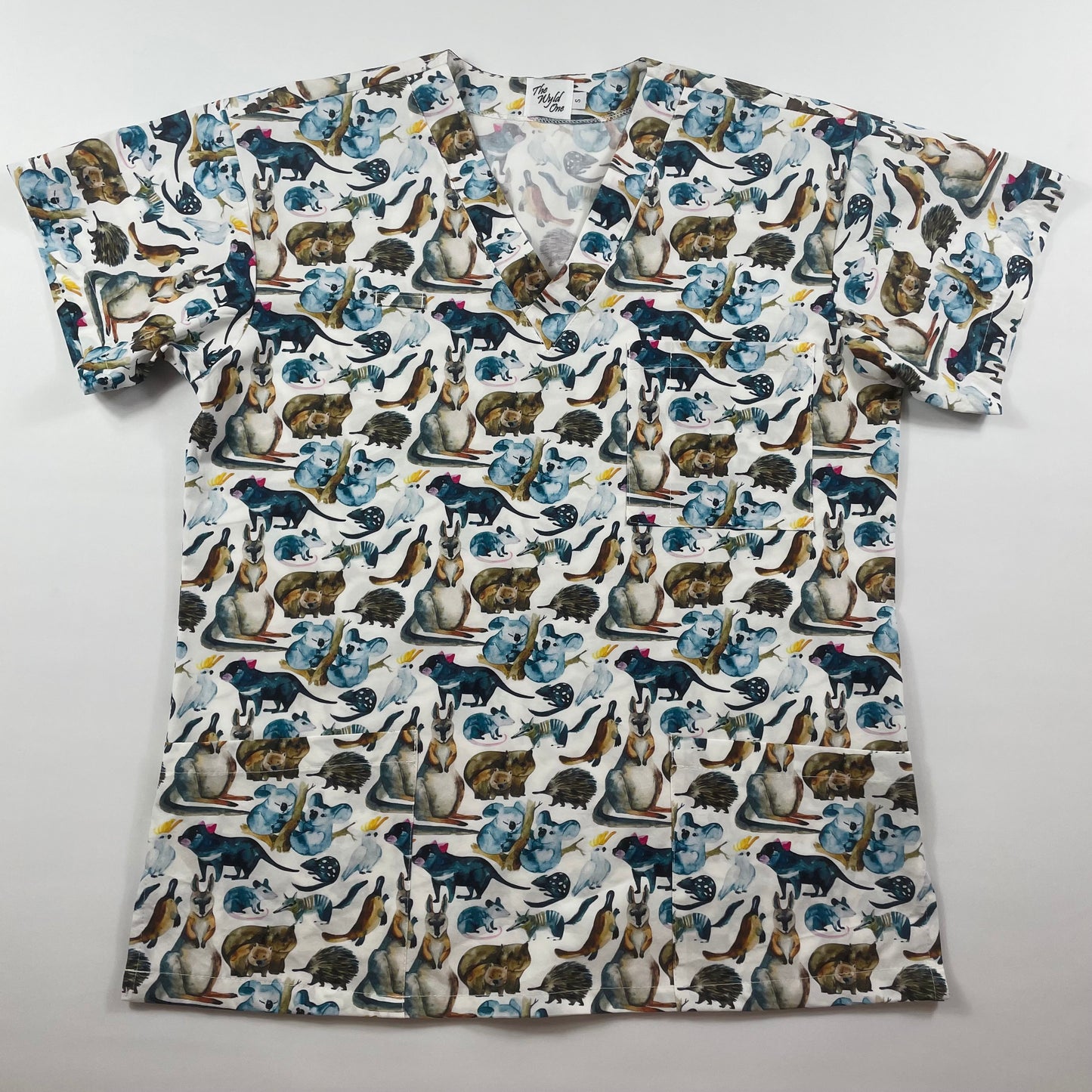 Native Fauna Friends Scrub Top