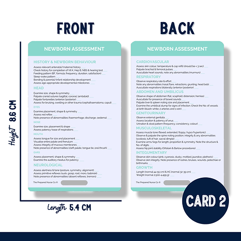 Midwifery Reference Card - Newborn Assessment