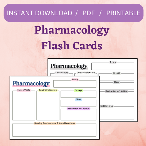 Pharmacology Flash Cards