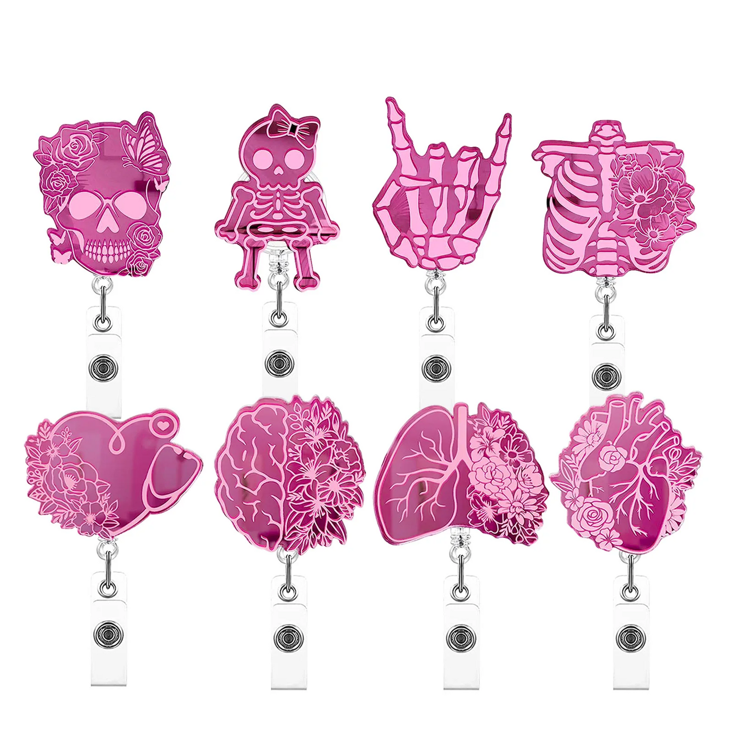 Pink Acrylic Badge Reel
