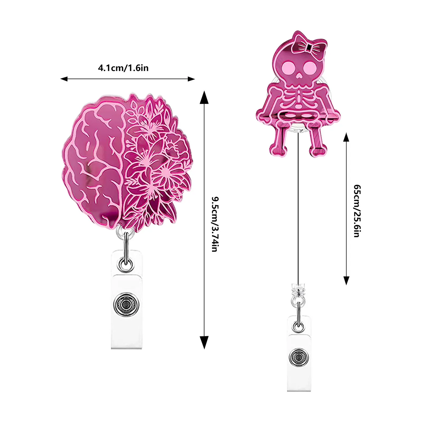 Pink Acrylic Badge Reel