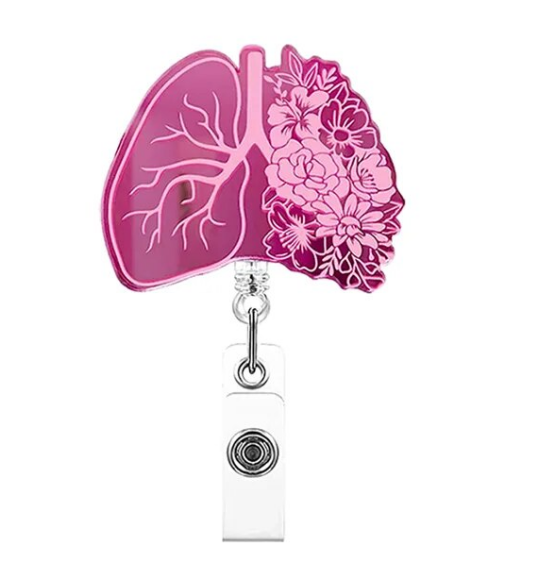 Pink Acrylic Badge Reel