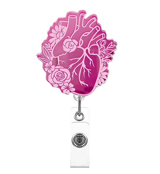 Pink Acrylic Badge Reel