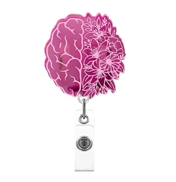 Pink Acrylic Badge Reel
