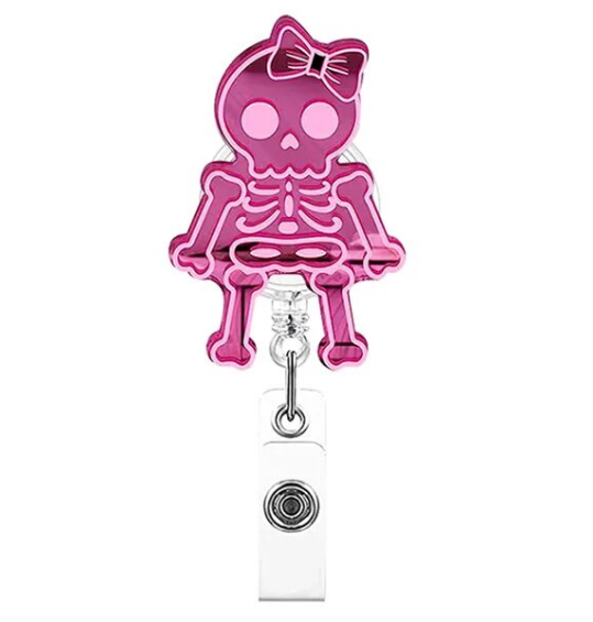 Pink Acrylic Badge Reel