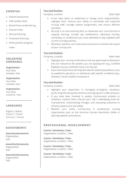 Resume Template Bundle - Pink