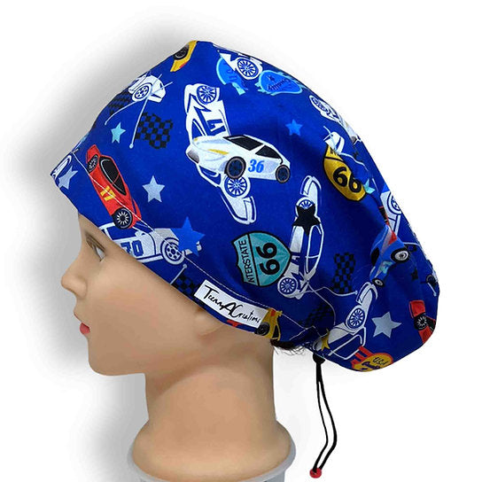 Race Cars Scrub Cap