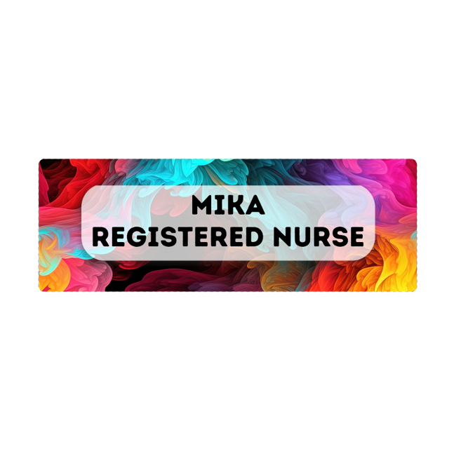 Rainbow Smoke Name Badge