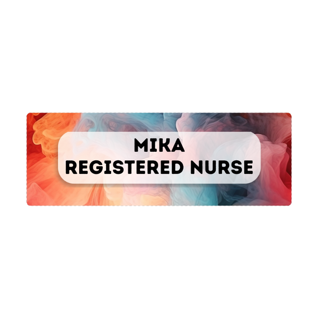 Rainbow Smoke Name Badge