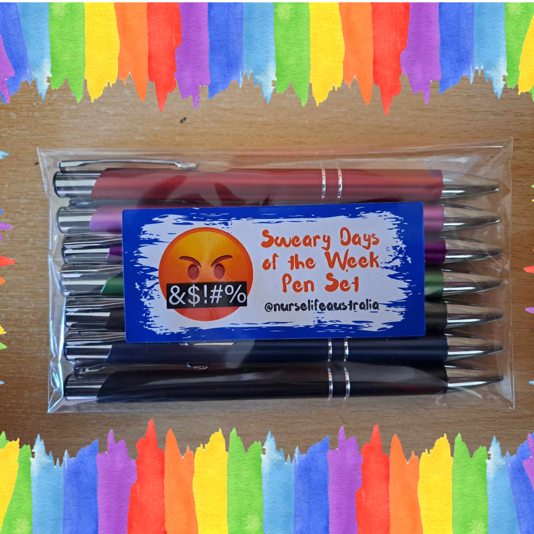 Sarcastic Pen Set - Sweary Days of the Week