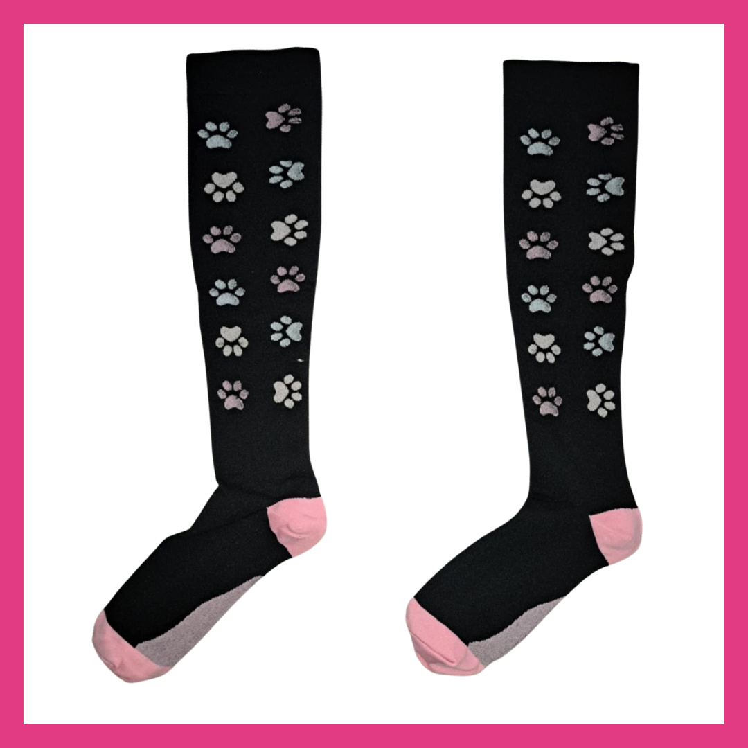 Fun Compression Socks - Paw Prints