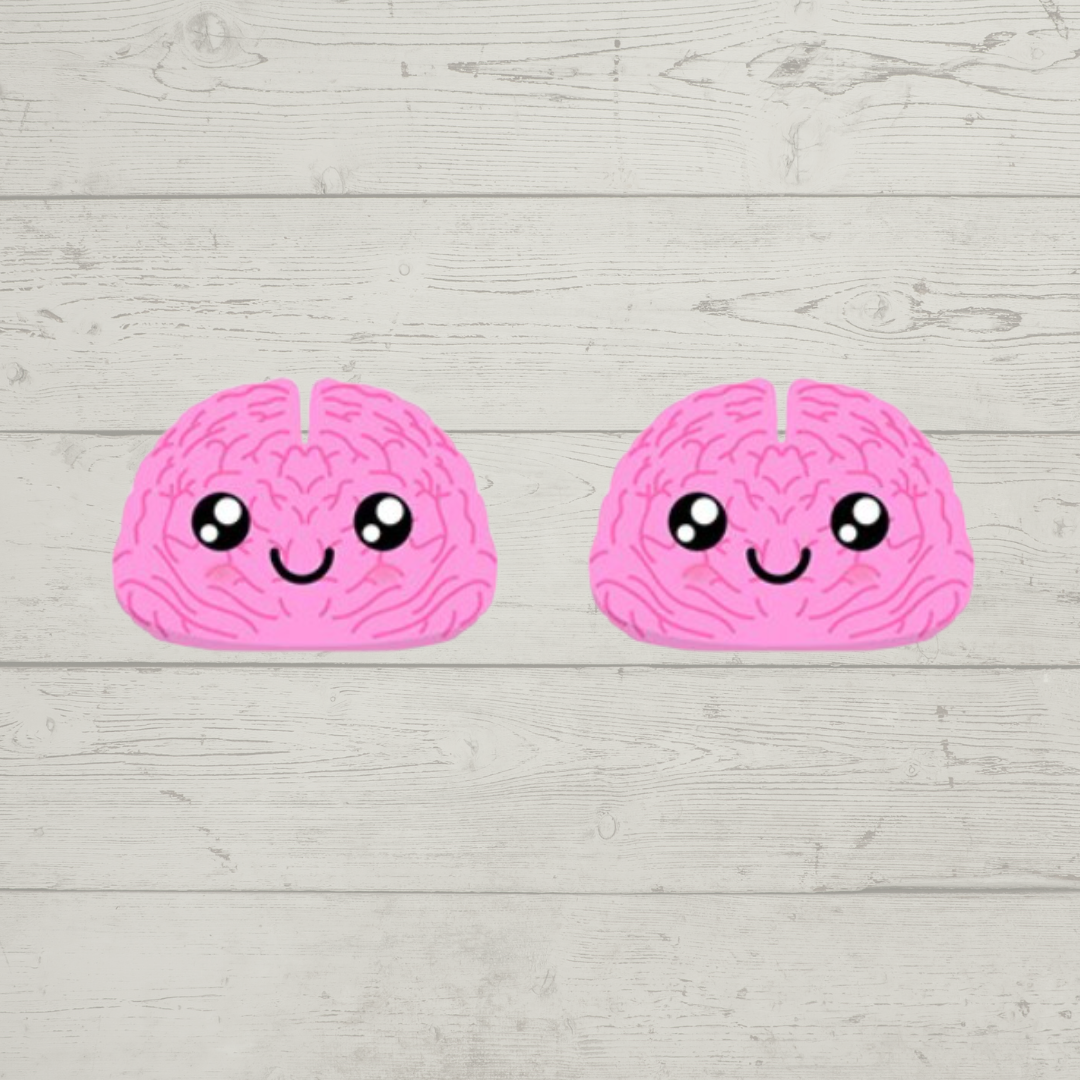 Acrylic Studs - Cartoon Brain