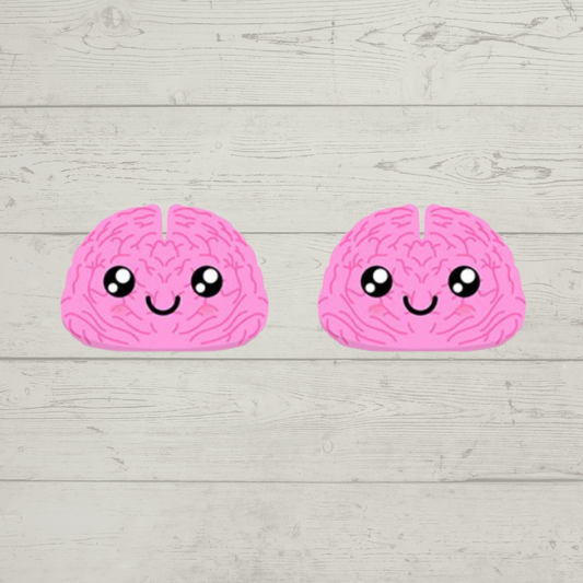 Acrylic Studs - Cartoon Brain
