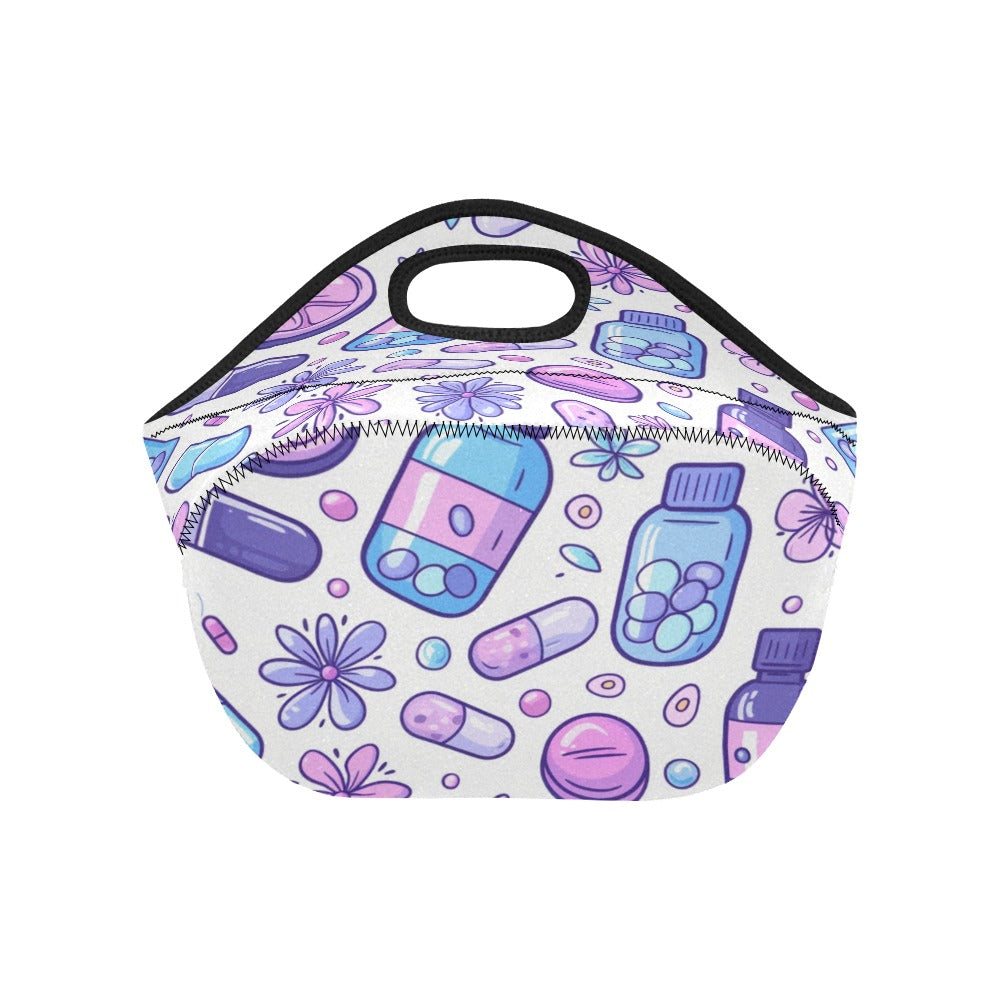 Floral Rounds - Neoprene Lunch Bag