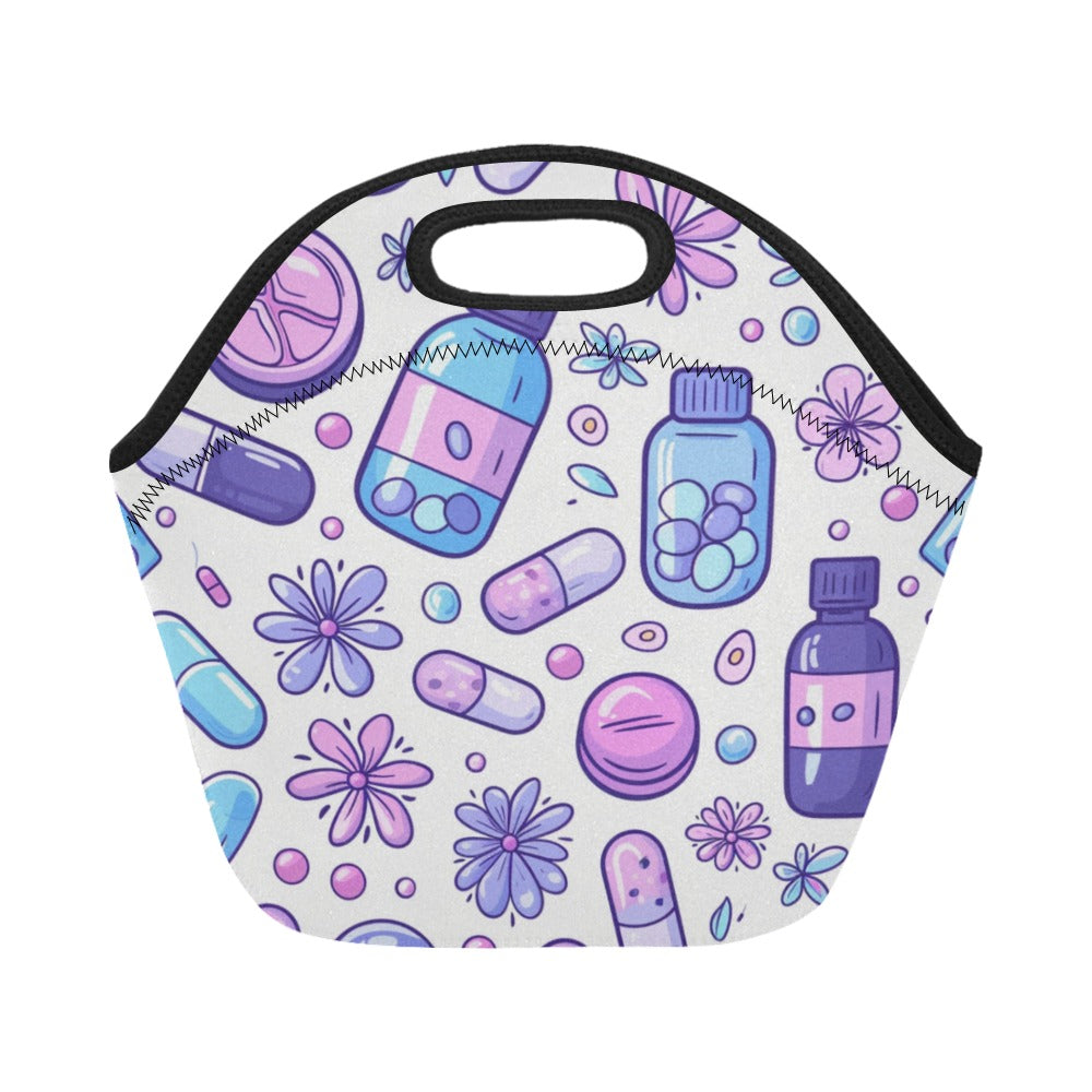 Floral Rounds - Neoprene Lunch Bag