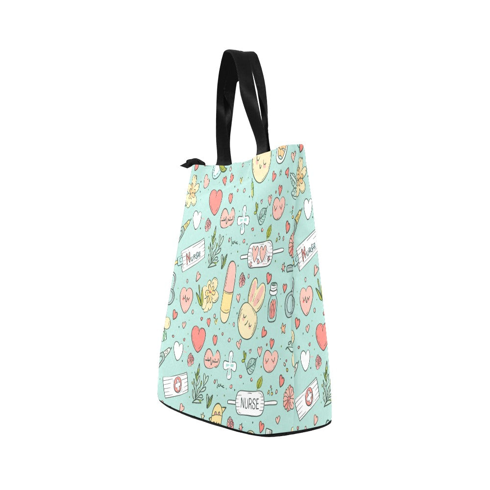 Teal Time Out - Nylon Cylinder Lunch Bag