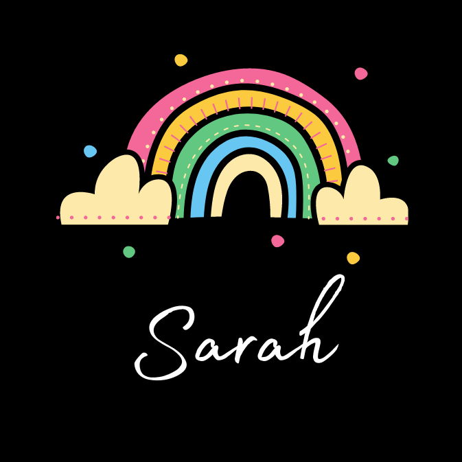 Dark Rainbow Name Badge