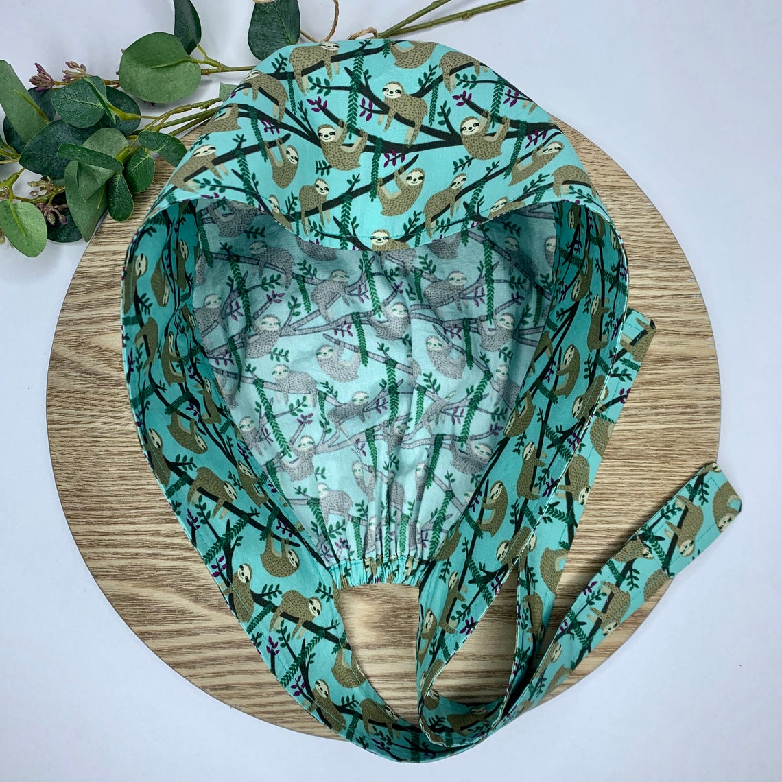 Happy Sloth Scrub Cap