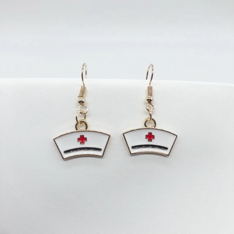 Nurse Hat Earrings