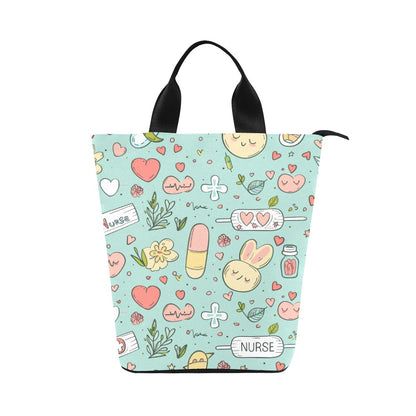 Teal Time Out - Nylon Cylinder Lunch Bag