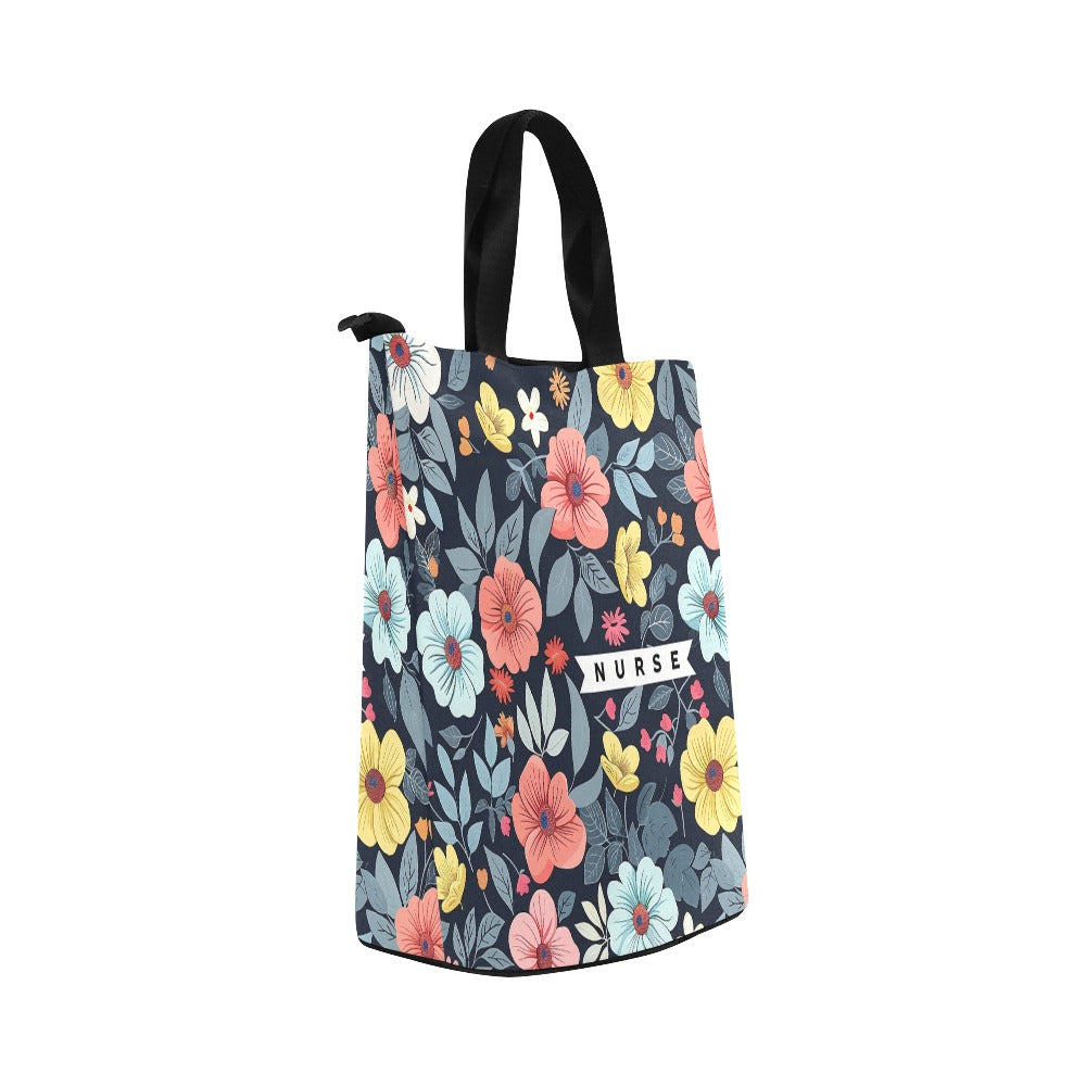 Floral Shift - Nylon Cylinder Lunch Bag