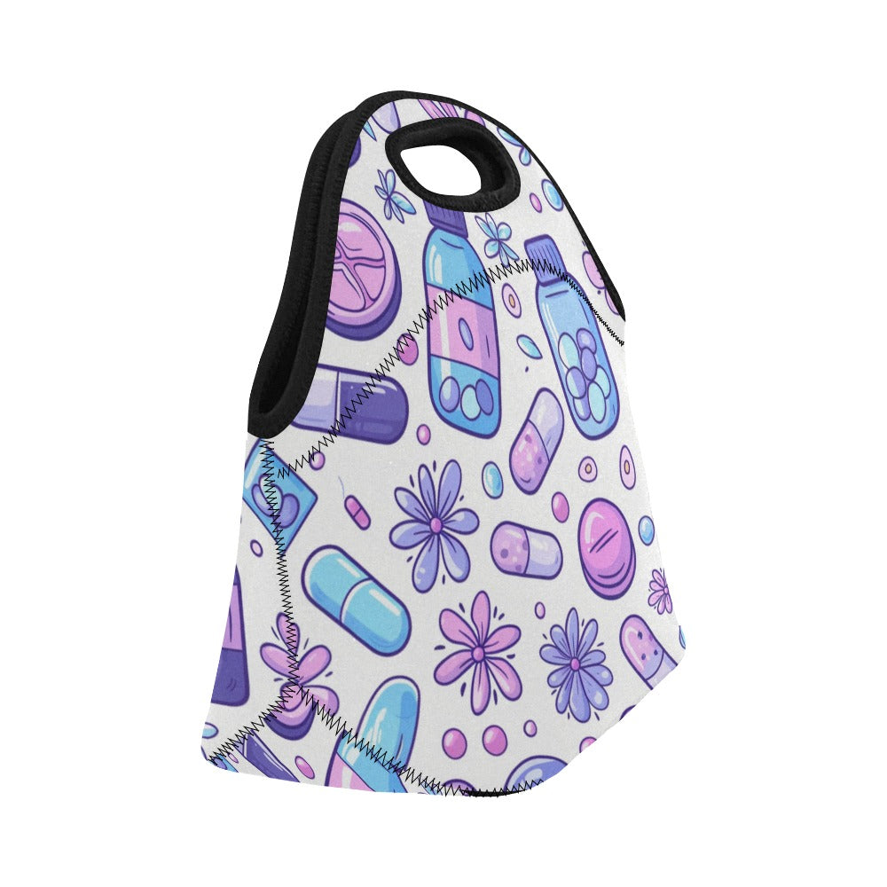 Floral Rounds - Neoprene Lunch Bag