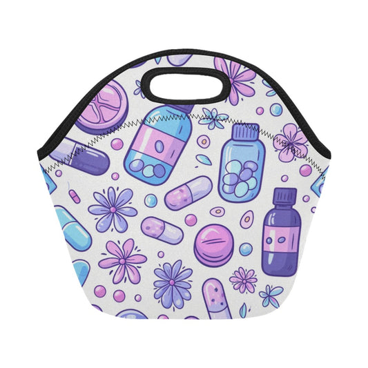 Floral Rounds - Neoprene Lunch Bag