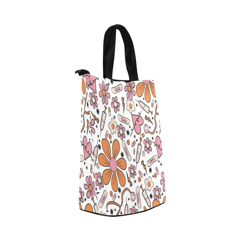 Retro Nurse - Nylon Cylinder Lunch Bag