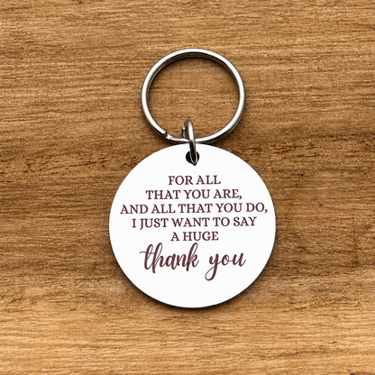 Thank You Appreciation Keyring