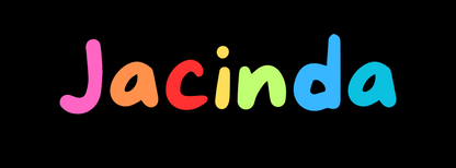 Rainbow on Black Name Badge