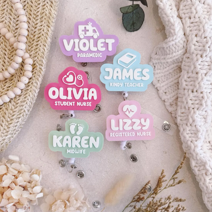 Personalised Cut Out Badge Reel