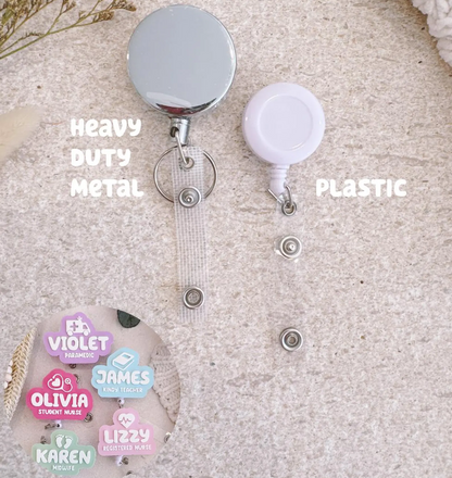 Personalised Cut Out Badge Reel