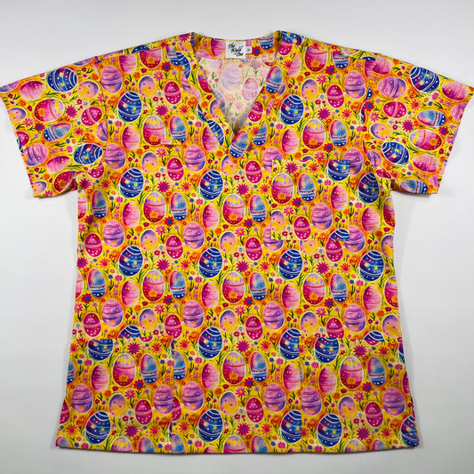 Easter Scrub Top - Easter Eggs